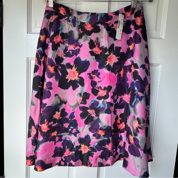 J. Crew Collection A-line silk twill skirt in watercolor floral - Picture 10 of 10